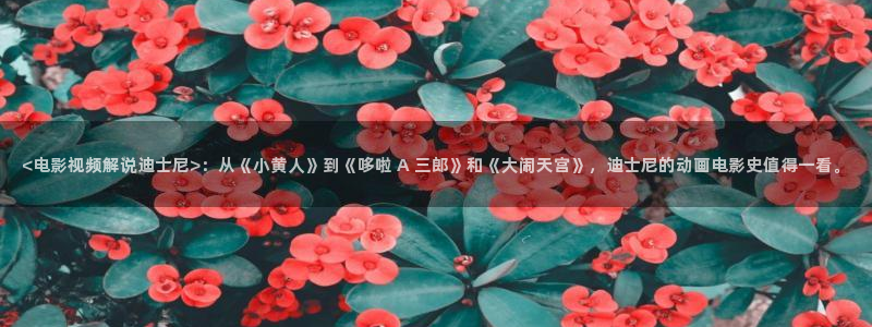 樱桃红视频：<电影视频解说迪士尼>：从《小黄人》到《哆啦 A 三郎》和《大闹天宫》，迪士尼的动画电影史值得一看。