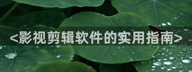 樱桃视频下载app下载：<影视剪辑软件的实用指南>